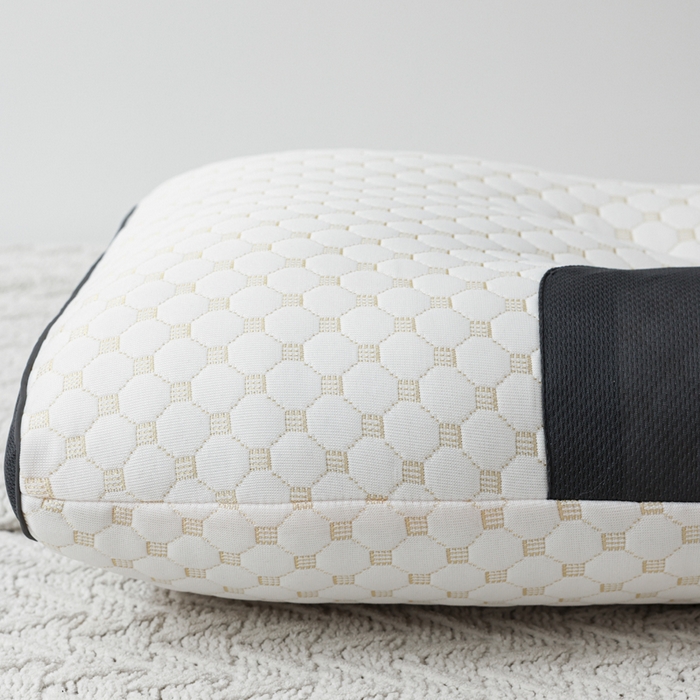 91家纺网 家纺一手货源 找家纺 蝶飞舞 2025新款spa针织棉3D按摩枕助睡眠枕头枕芯 米色 48*74cm/1000