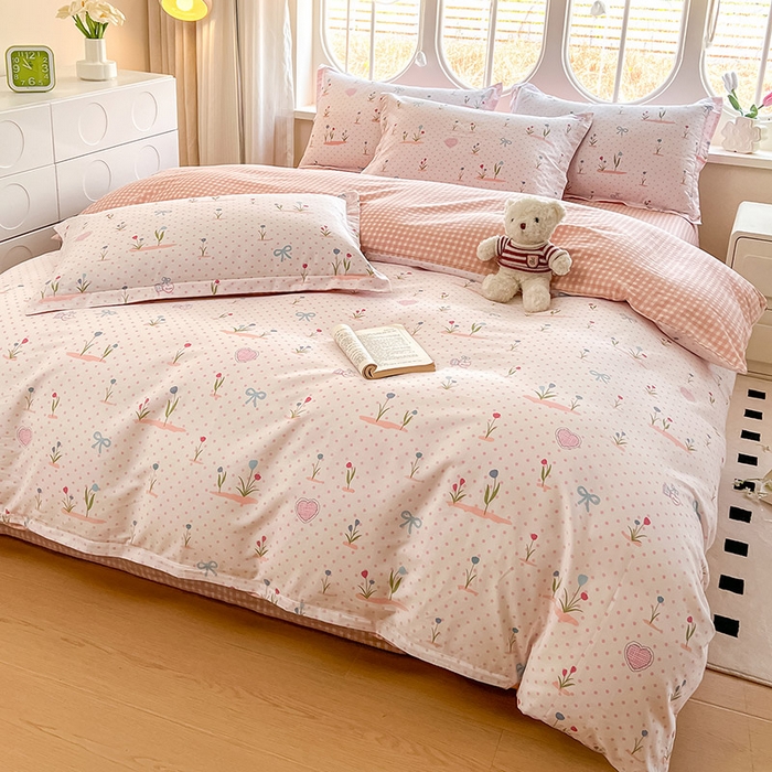 91家纺网 家纺一手货源 找家纺 西域种棉人·千百笠 2025新款全棉纯棉大学生宿舍100%新疆棉花被子被褥一整套枕头床垫三件套六件套 波点乐园 格子