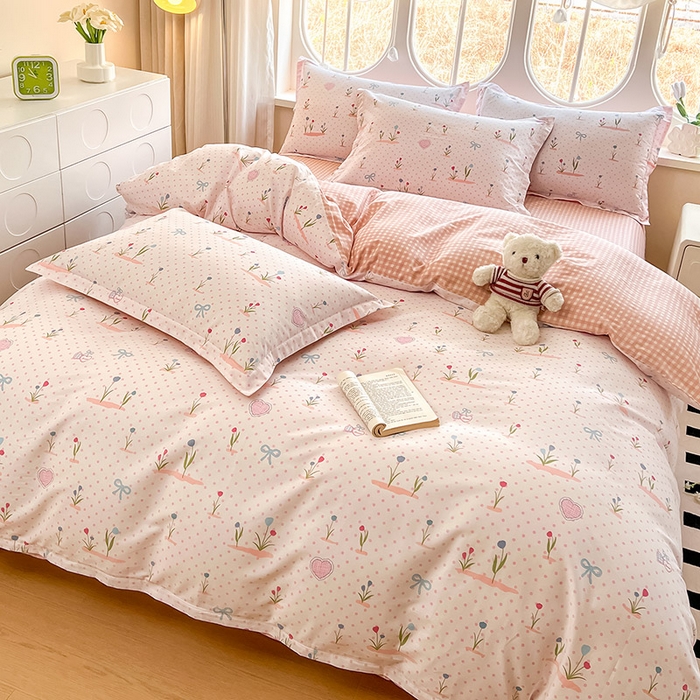 91家纺网 家纺一手货源 找家纺 西域种棉人·千百笠 2025新款全棉纯棉大学生宿舍100%新疆棉花被子被褥一整套枕头床垫三件套六件套 波点乐园 格子