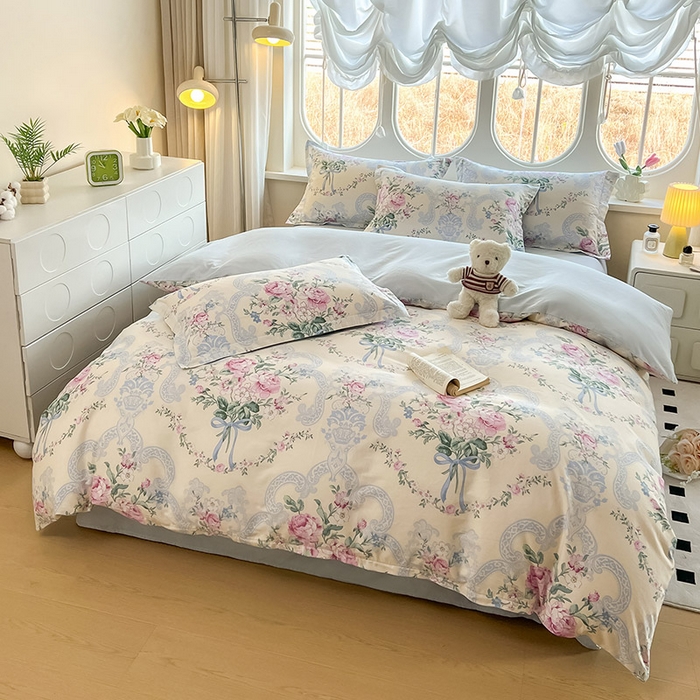 91家纺网 家纺一手货源 找家纺 西域种棉人·千百笠 2025新款全棉纯棉大学生宿舍100%新疆棉花被子被褥一整套枕头床垫三件套六件套 古典花束