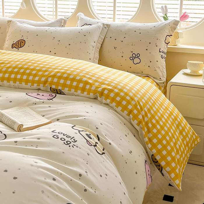 91家纺网 家纺一手货源 找家纺 西域种棉人·千百笠 2025新款全棉纯棉大学生宿舍100%新疆棉花被子被褥一整套枕头床垫三件套六件套 可爱猫