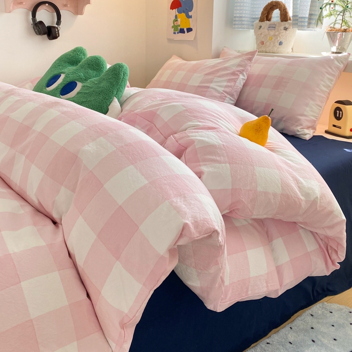 91家纺网 家纺一手货源 找家纺 （总）雨帆家纺 2025新款时尚印花水洗棉混搭四件套