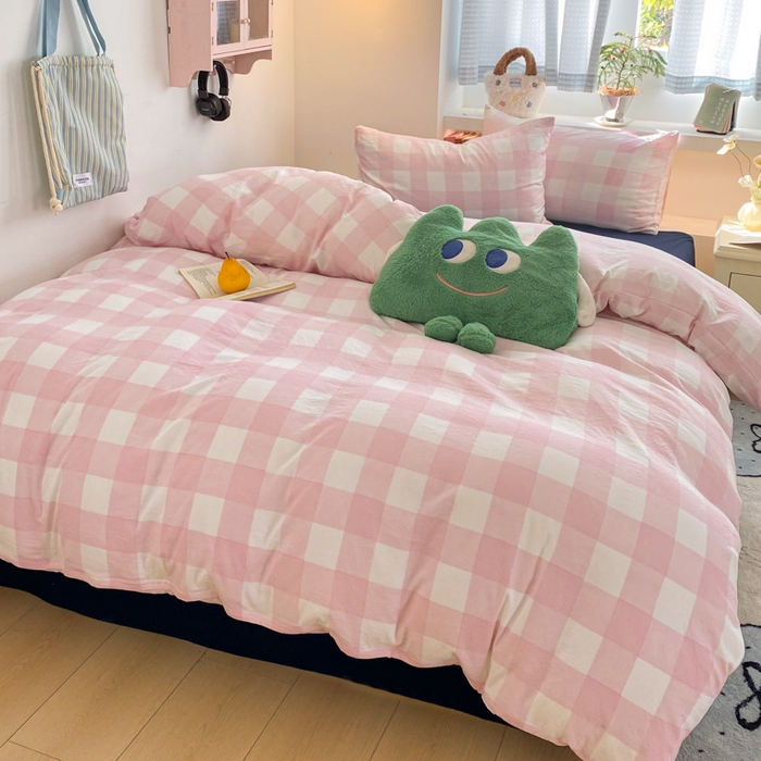 91家纺网 家纺一手货源 找家纺 （总）雨帆家纺 2025新款时尚印花水洗棉混搭四件套