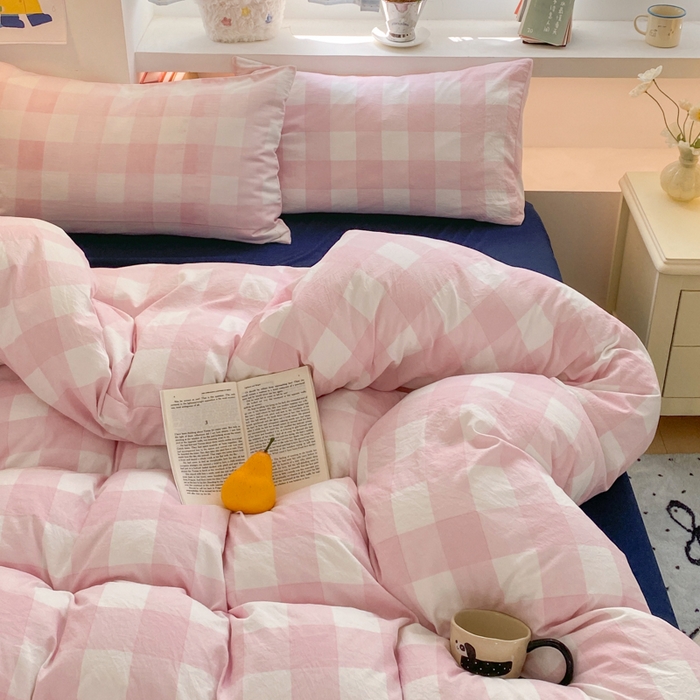 91家纺网 家纺一手货源 找家纺 （总）雨帆家纺 2025新款时尚印花水洗棉混搭四件套