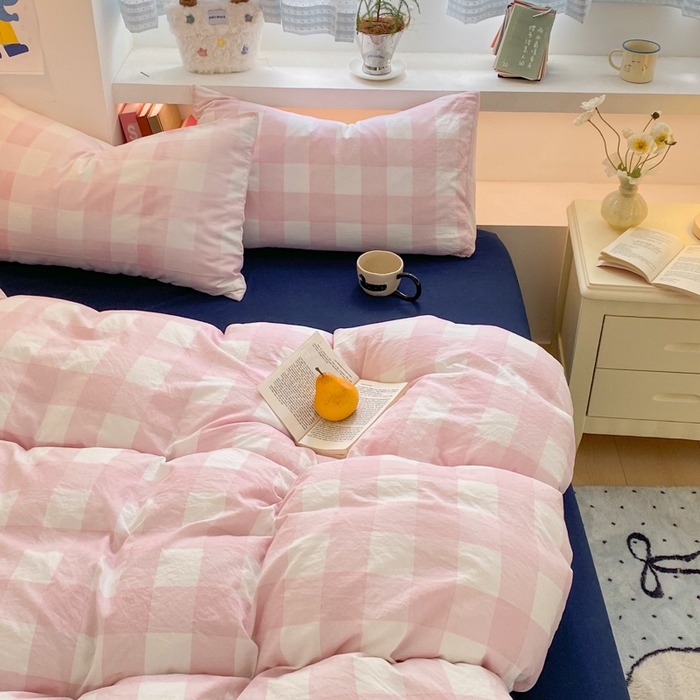 91家纺网 家纺一手货源 找家纺 （总）雨帆家纺 2025新款时尚印花水洗棉混搭四件套