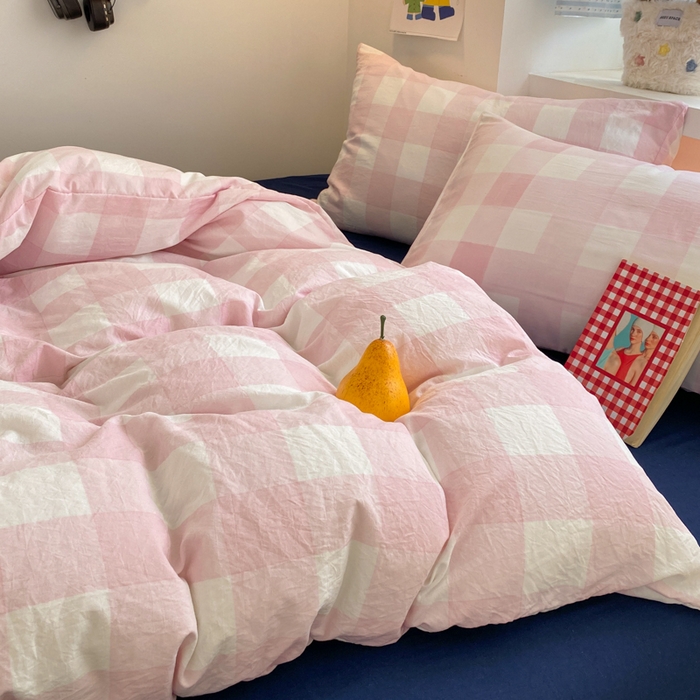 91家纺网 家纺一手货源 找家纺 （总）雨帆家纺 2025新款时尚印花水洗棉混搭四件套