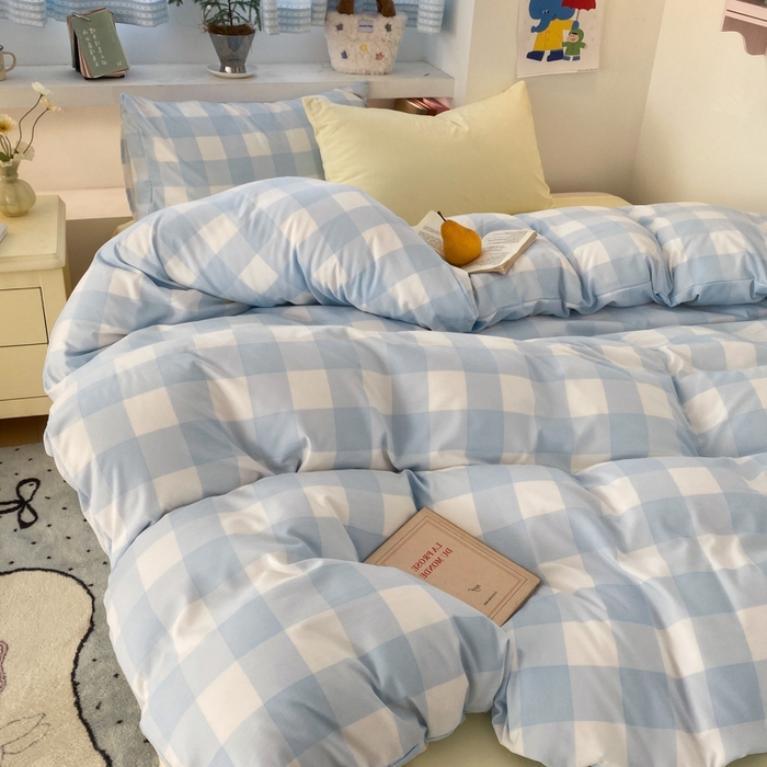 91家纺网 家纺一手货源 找家纺 （总）雨帆家纺 2025新款时尚印花水洗棉混搭四件套