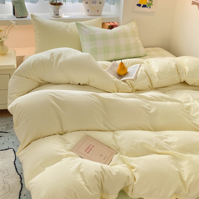 91家纺网 家纺一手货源 找家纺 （总）雨帆家纺 2025新款时尚印花水洗棉混搭四件套