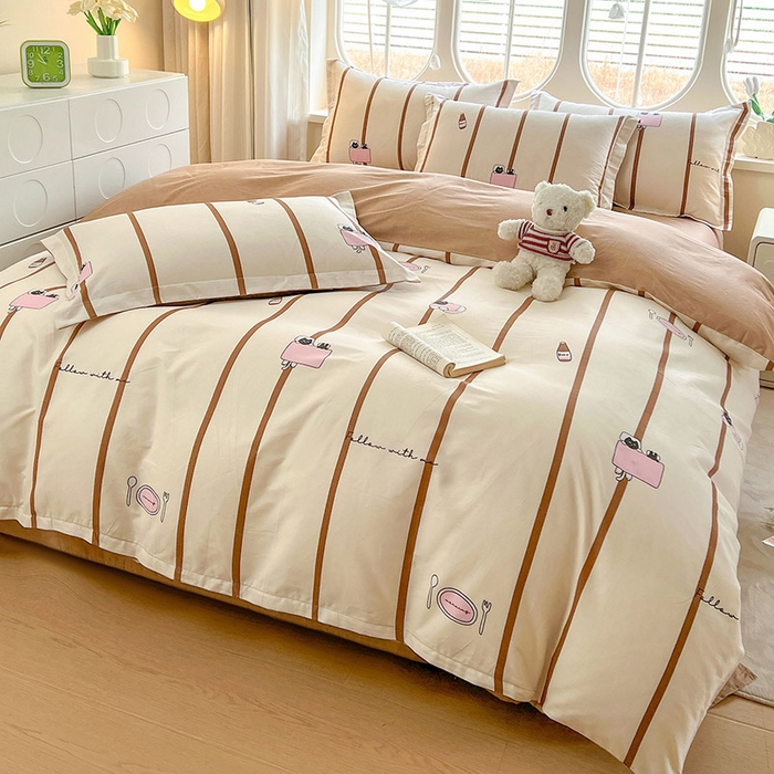 91家纺网 家纺一手货源 找家纺 西域种棉人·千百笠 2025新款全棉纯棉大学生宿舍100%新疆棉花被子被褥一整套枕头床垫三件套六件套 猫咪晚餐