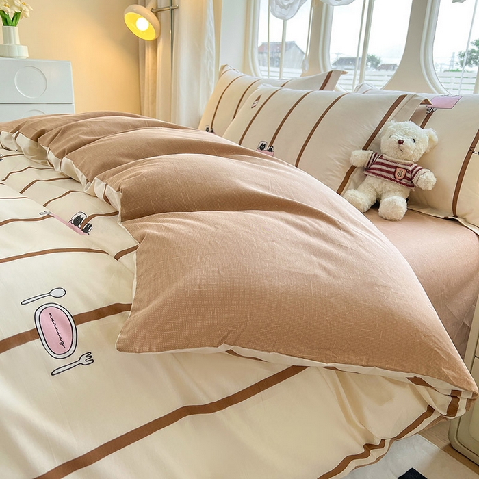 91家纺网 家纺一手货源 找家纺 西域种棉人·千百笠 2025新款全棉纯棉大学生宿舍100%新疆棉花被子被褥一整套枕头床垫三件套六件套 猫咪晚餐