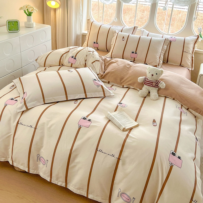 91家纺网 家纺一手货源 找家纺 西域种棉人·千百笠 2025新款全棉纯棉大学生宿舍100%新疆棉花被子被褥一整套枕头床垫三件套六件套 猫咪晚餐