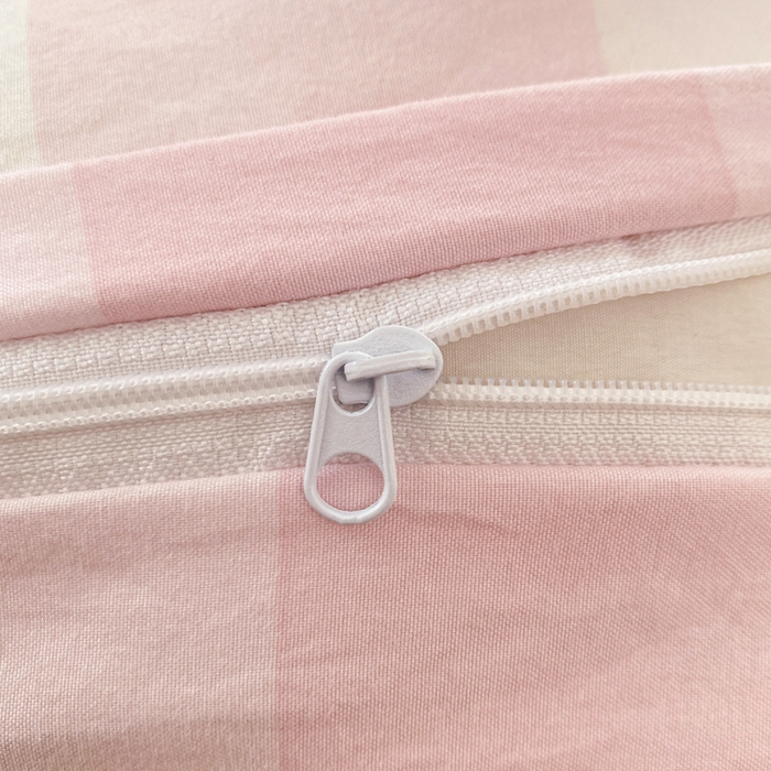 91家纺网 家纺一手货源 找家纺 雨帆家纺 2025新款时尚印花水洗棉混搭四件套 粉格芝士