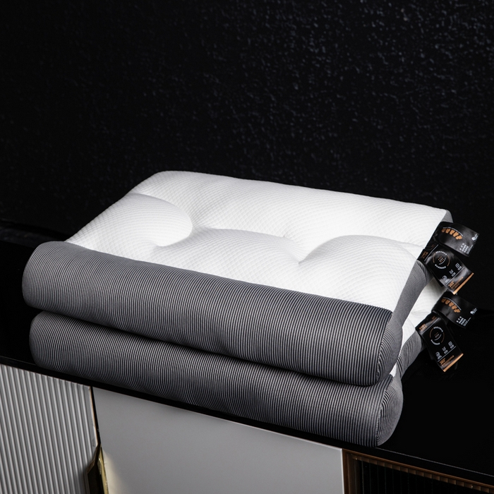 91家纺网 家纺一手货源 找家纺 蝶飞舞 2025新款反牵引颈椎分区枕头枕芯 3D-蓝色 800g