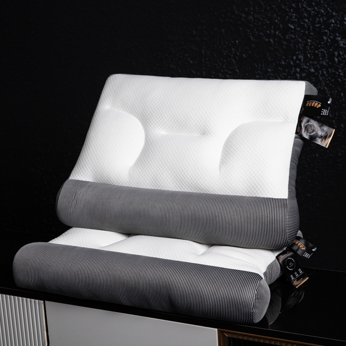 蝶飞舞 2025新款反牵引颈椎分区枕头枕芯 3D-灰色 900g