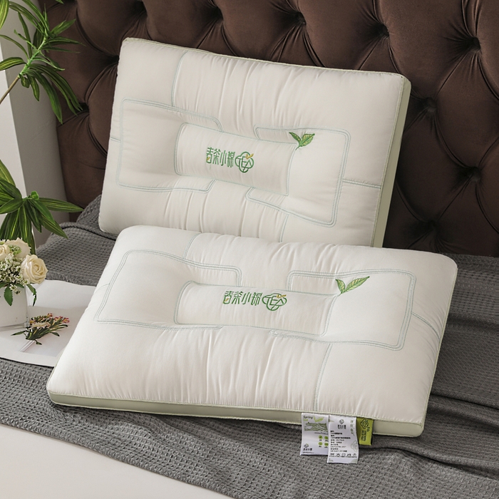 蝶飞舞 2025新款春茶小锦亲肤舒睡枕头枕芯 白色保健枕 48*74cm