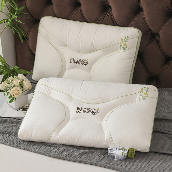 91家纺网 家纺一手货源 找家纺 蝶飞舞 2025新款春茶小锦亲肤舒睡枕头枕芯 灰色保健枕 48*74cm