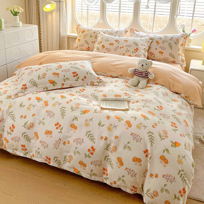 91家纺网 家纺一手货源 找家纺 西域种棉人·千百笠 2025新款全棉纯棉大学生宿舍100%新疆棉花被子被褥一整套枕头床垫三件套六件套 蘑菇花园