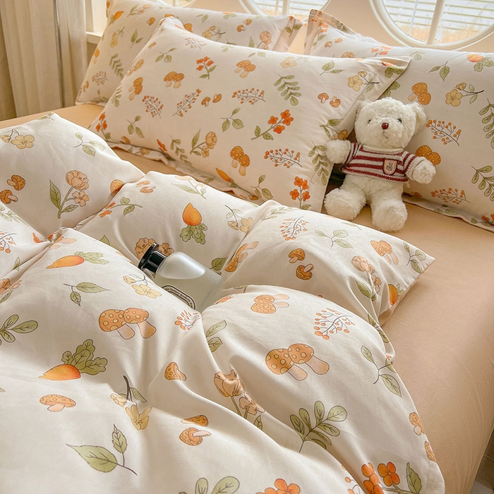 91家纺网 家纺一手货源 找家纺 西域种棉人·千百笠 2025新款全棉纯棉大学生宿舍100%新疆棉花被子被褥一整套枕头床垫三件套六件套 蘑菇花园