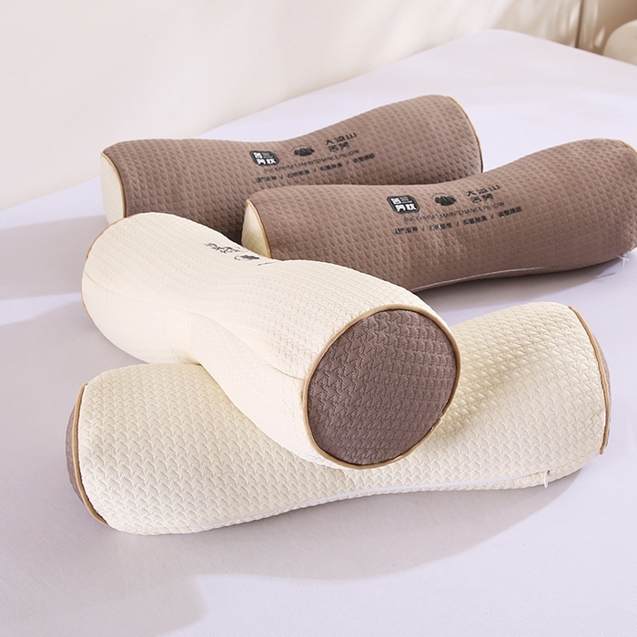 91家纺网 家纺一手货源 找家纺 蝶飞舞 2025新款大凉山苦荞麦颈椎枕头枕芯 三角-米色 45*15*8cm