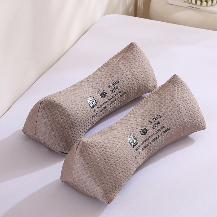 91家纺网 家纺一手货源 找家纺 蝶飞舞 2025新款大凉山苦荞麦颈椎枕头枕芯 三角-灰色 45*15*8cm