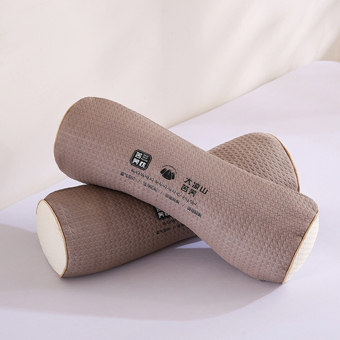 91家纺网 家纺一手货源 找家纺 蝶飞舞 2025新款大凉山苦荞麦颈椎枕头枕芯 三角-米色 45*15*8cm