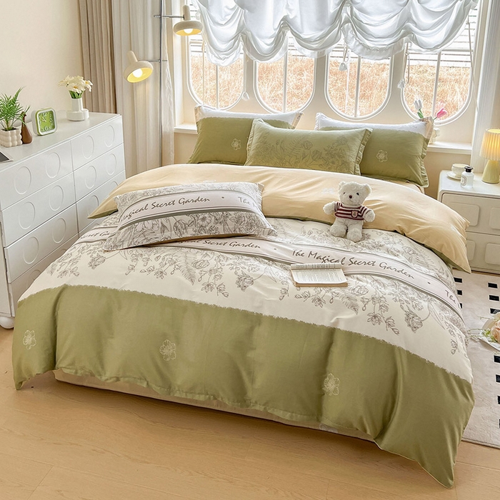 91家纺网 家纺一手货源 找家纺 西域种棉人·千百笠 2025新款全棉纯棉大学生宿舍100%新疆棉花被子被褥一整套枕头床垫三件套六件套 魔法花园