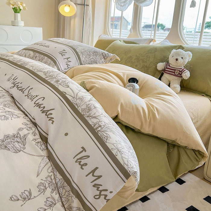 91家纺网 家纺一手货源 找家纺 西域种棉人·千百笠 2025新款全棉纯棉大学生宿舍100%新疆棉花被子被褥一整套枕头床垫三件套六件套 魔法花园