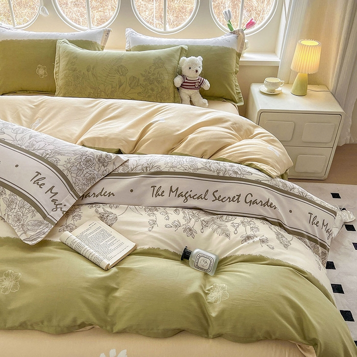 91家纺网 家纺一手货源 找家纺 西域种棉人·千百笠 2025新款全棉纯棉大学生宿舍100%新疆棉花被子被褥一整套枕头床垫三件套六件套 魔法花园