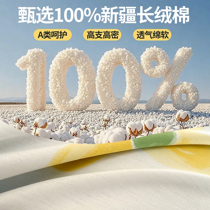 91家纺网 家纺一手货源 找家纺 西域种棉人·千百笠 2025新款全棉纯棉大学生宿舍100%新疆棉花被子被褥一整套枕头床垫三件套六件套 墨雨花朵