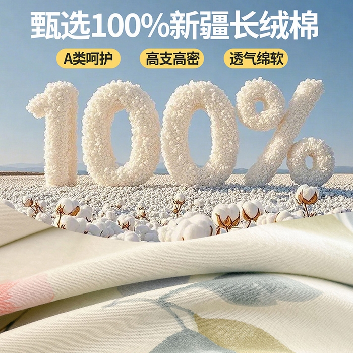 91家纺网 家纺一手货源 找家纺 西域种棉人·千百笠 2025新款全棉纯棉大学生宿舍100%新疆棉花被子被褥一整套枕头床垫三件套六件套 同伴小兔
