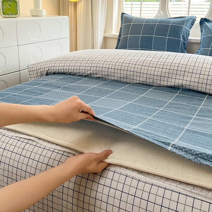 91家纺网 家纺一手货源 找家纺 西域种棉人·千百笠 2025新款全棉纯棉大学生宿舍100%新疆棉花被子被褥一整套枕头床垫三件套六件套 星空艾格