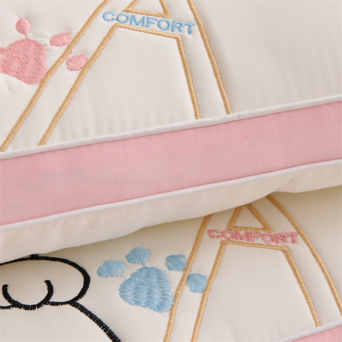 91家纺网 家纺一手货源 找家纺 蝶飞舞 2025新款萌萌猫情侣枕亲子学生枕头枕芯 萌萌猫-粉色 48*74cm/800g