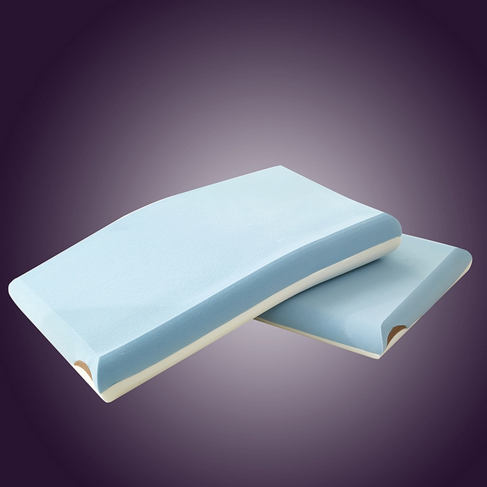 91家纺网 家纺一手货源 找家纺 蝶飞舞 2025新款pro二代零压力慢回弹  三拼记忆枕 蓝白灰 70*42*8cm