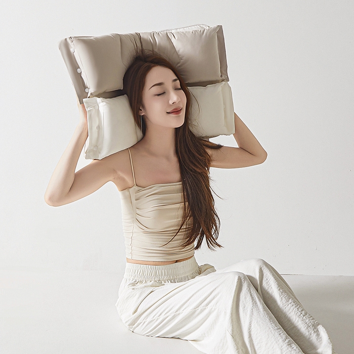 91家纺网 家纺一手货源 找家纺 （总）蝶飞舞 2025新款全棉可拆卸护颈枕头枕芯护耳牵引枕头枕芯