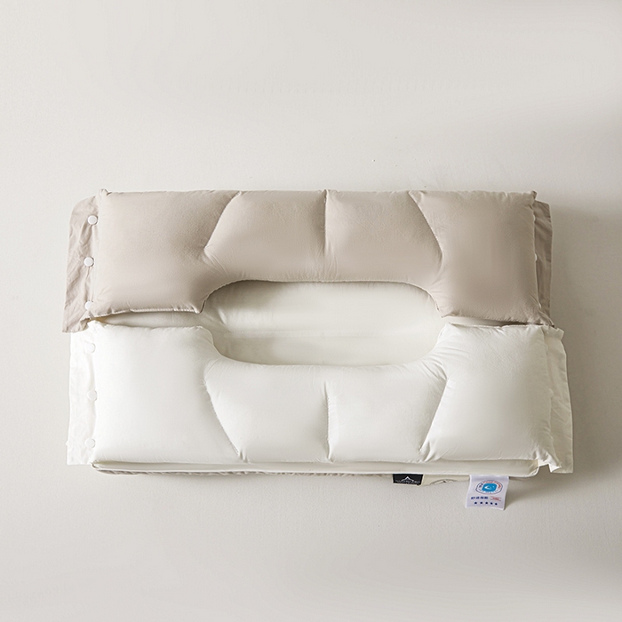 91家纺网 家纺一手货源 找家纺 蝶飞舞 2025新款全棉可拆卸护颈枕头枕芯护耳牵引枕头枕芯 护耳枕-单只 48*74cm/900g