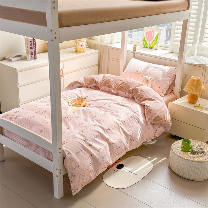 91家纺网 家纺一手货源 找家纺 西域种棉人·千百笠 2025新款全棉纯棉六件套大学生宿舍100%新疆棉花被子被褥一整套枕头床垫三件套 波点乐园 格子