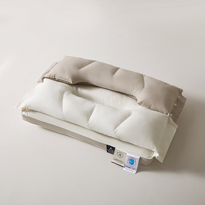 91家纺网 家纺一手货源 找家纺 蝶飞舞 2025新款全棉可拆卸护颈枕头枕芯护耳牵引枕头枕芯 护耳枕-对装 48*74cm/800g