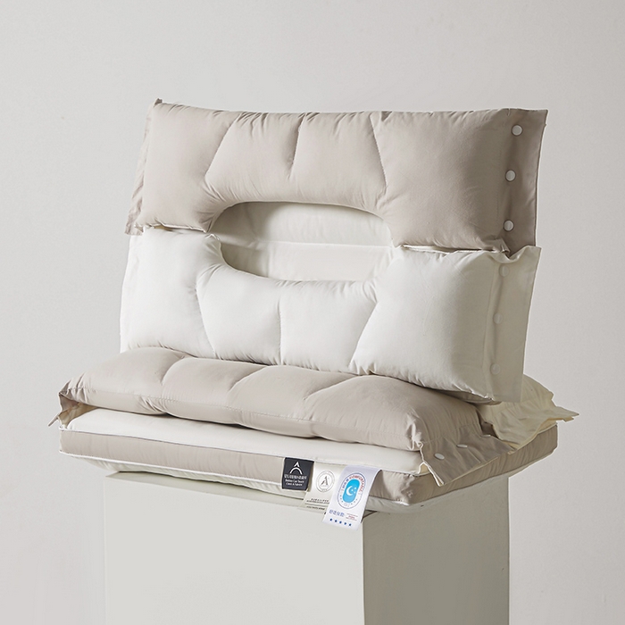 91家纺网 家纺一手货源 找家纺 蝶飞舞 2025新款全棉可拆卸护颈枕头枕芯护耳牵引枕头枕芯 护耳枕-对装 48*74cm/900g