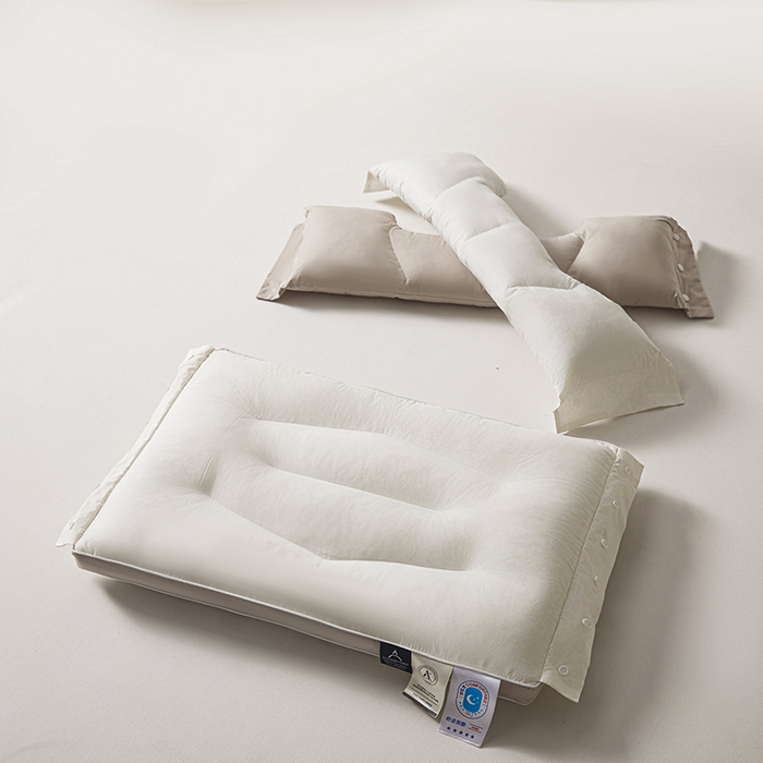 91家纺网 家纺一手货源 找家纺 蝶飞舞 2025新款全棉可拆卸护颈枕头枕芯护耳牵引枕头枕芯 护耳枕-单只 48*74/1000g