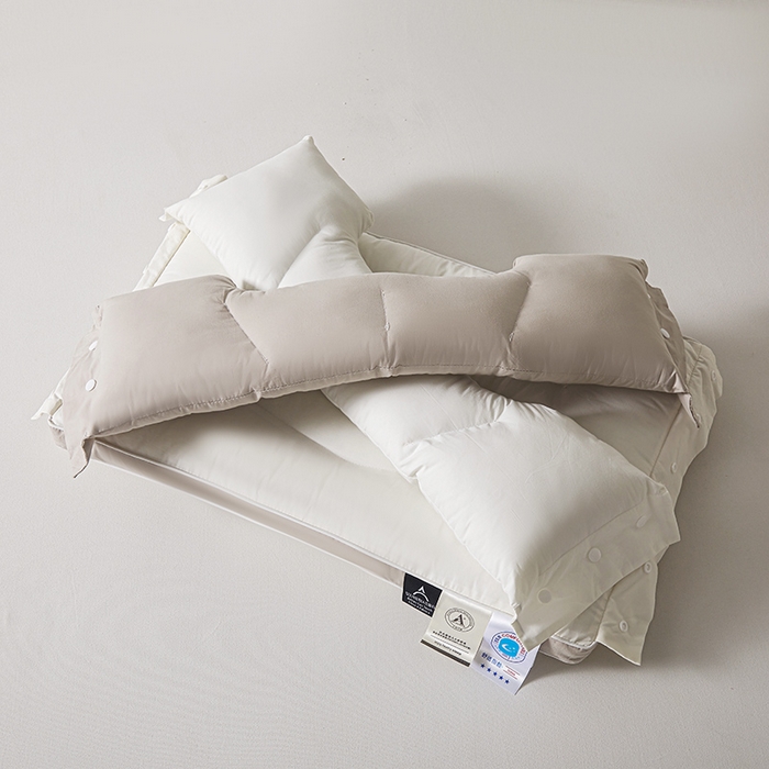 91家纺网 家纺一手货源 找家纺 蝶飞舞 2025新款全棉可拆卸护颈枕头枕芯护耳牵引枕头枕芯 护耳枕-对装 48*74/1000g