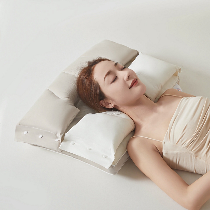 蝶飞舞 2025新款全棉可拆卸护颈枕头枕芯护耳牵引枕头枕芯 护耳枕-对装 48*74/1000g