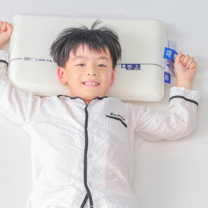 91家纺网 家纺一手货源 找家纺 蝶飞舞 2025新款第三代升级款童款深睡眠零压记忆枕  白色芯 48*30*6cm