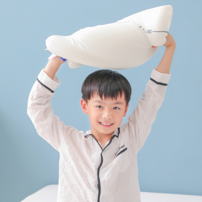 91家纺网 家纺一手货源 找家纺 蝶飞舞 2025新款第三代升级款童款深睡眠零压记忆枕  白色芯 40*60*8cm