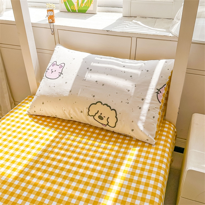 91家纺网 家纺一手货源 找家纺 西域种棉人·千百笠 2025新款全棉纯棉六件套大学生宿舍100%新疆棉花被子被褥一整套枕头床垫三件套 可爱猫