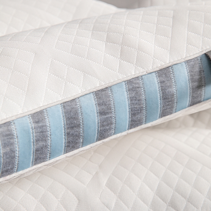 91家纺网 家纺一手货源 找家纺 蝶飞舞 2025新款SPA分区深睡记忆枕头枕芯护颈枕 spa中枕900g-蓝色 48*74cm