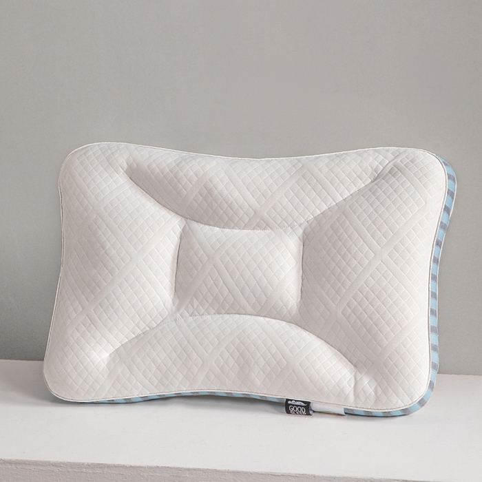 91家纺网 家纺一手货源 找家纺 蝶飞舞 2025新款SPA分区深睡记忆枕头枕芯护颈枕 spa高枕1000g-蓝色 48*74cm