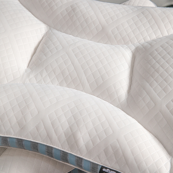 91家纺网 家纺一手货源 找家纺 蝶飞舞 2025新款SPA分区深睡记忆枕头枕芯护颈枕 spa高枕1000g-蓝色 48*74cm