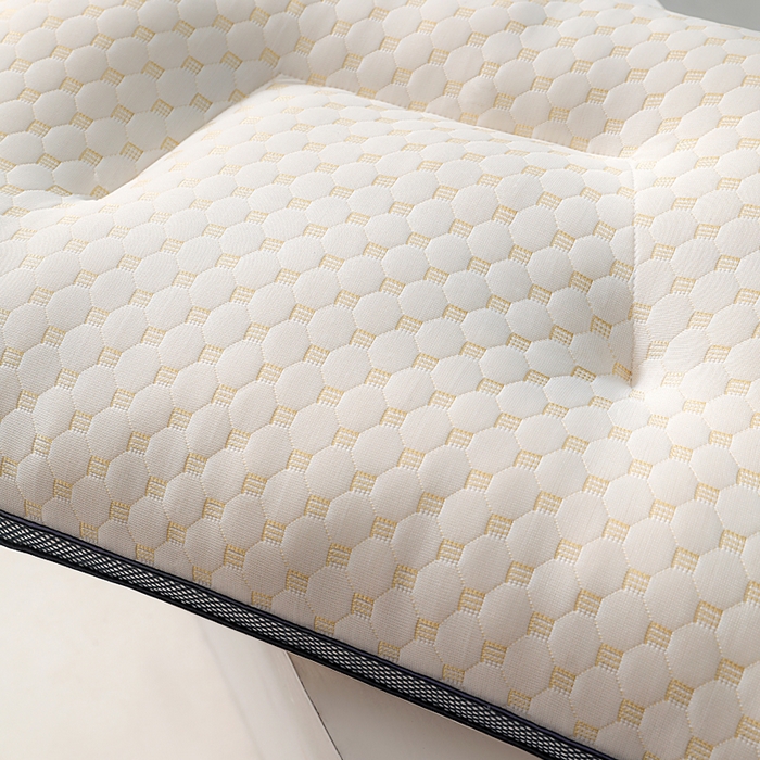 91家纺网 家纺一手货源 找家纺 （总）蝶飞舞 2025新款水立方针织棉蜂窝分区枕头枕芯 按摩颗粒护颈枕头