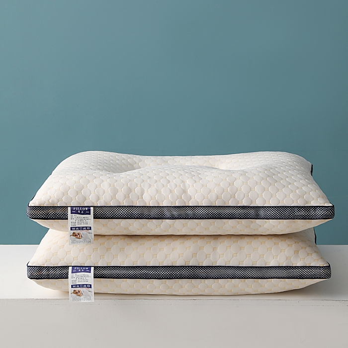 蝶飞舞 2025新款水立方针织棉蜂窝分区枕头枕芯 按摩颗粒护颈枕头 水立方立体枕-900g 40*60cm