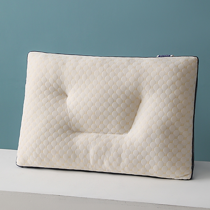 91家纺网 家纺一手货源 找家纺 蝶飞舞 2025新款水立方针织棉蜂窝分区枕头枕芯 按摩颗粒护颈枕头 水立方立体枕-1000g 40*60cm